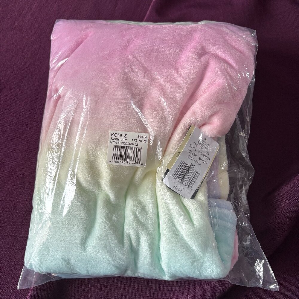 Cuddl Duds 2-Piece Fleece Pajama 7/8 Set – Ombre (NWT)